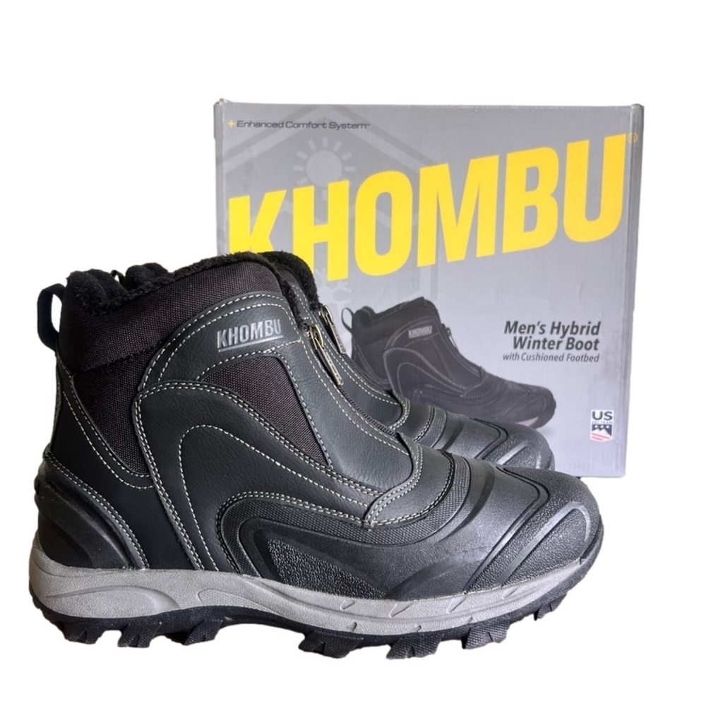 Khombu Men's Hybrid Black and Gray Winter Boots